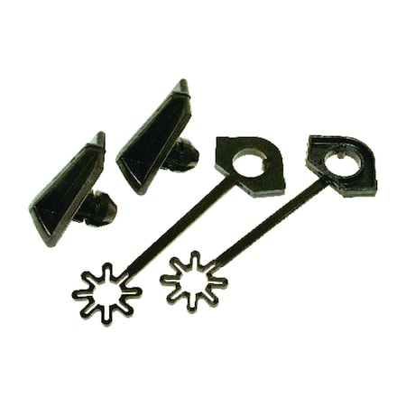 B & K Dial 3/4 in. H X 4-3/4 in. W Black Polypropylene Corner Wire Latch 4793